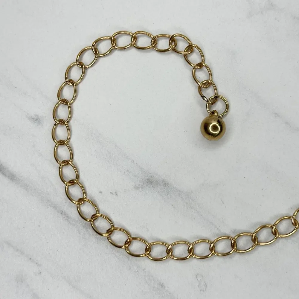 Draped Gold Curb Chain Belt Multi Strand OS ✨